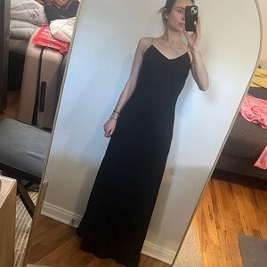 Stunning vintage y2k black backless maxi event dress